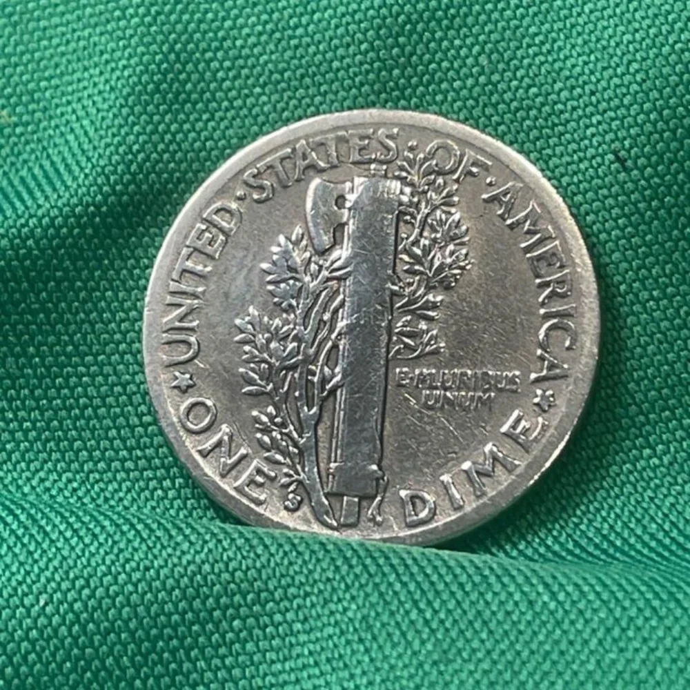 1937 S Silver Dime 87 Years Old Antique  10 Cent Coin- AU Brilliant - Picture 4 of 5
